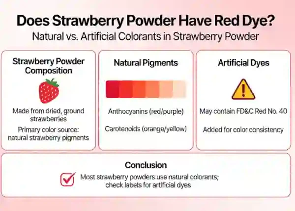 Da li prah jagode ima crvenu boju?